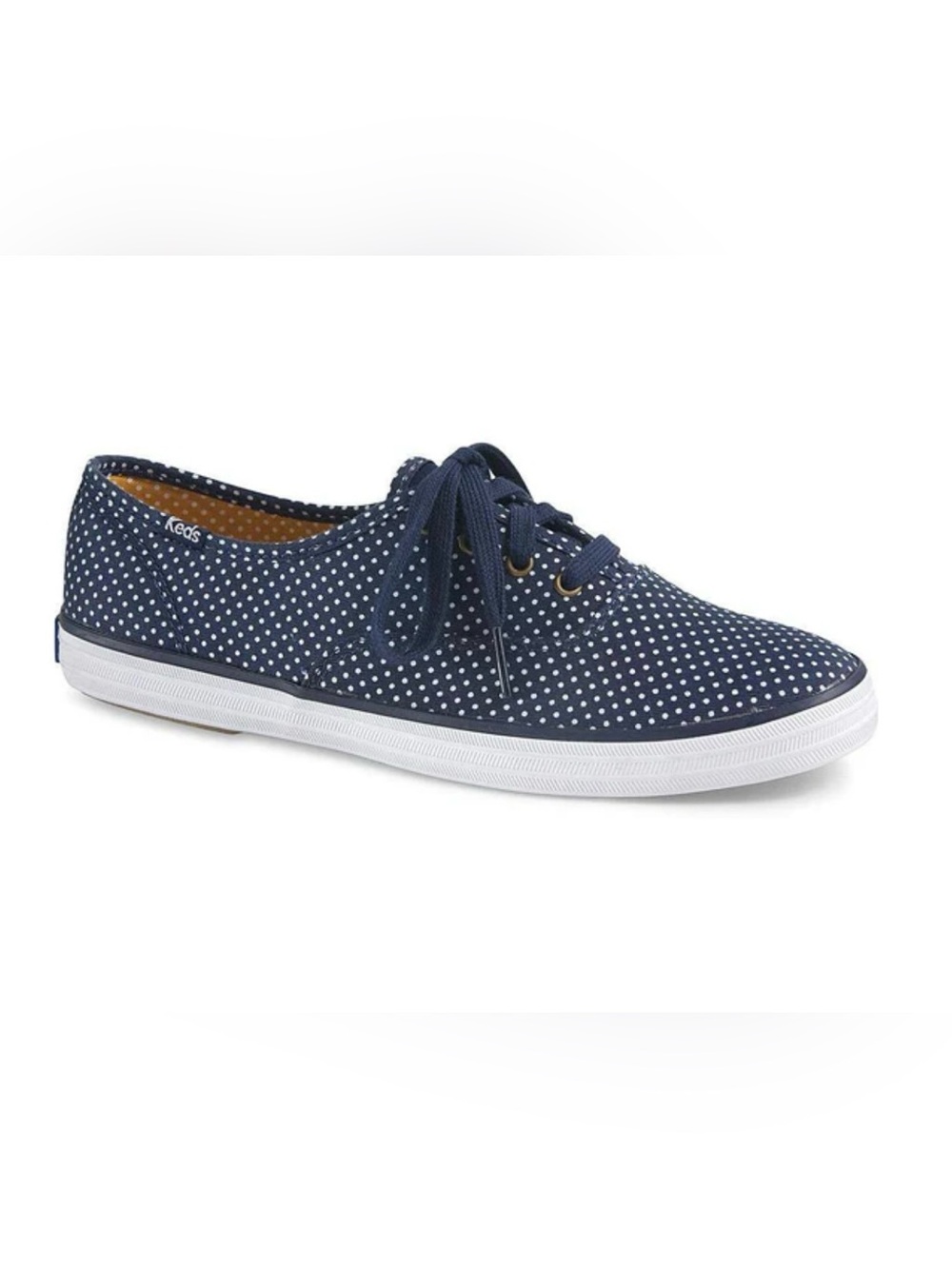 Keds Champion Navy and White Polka Dot shoes